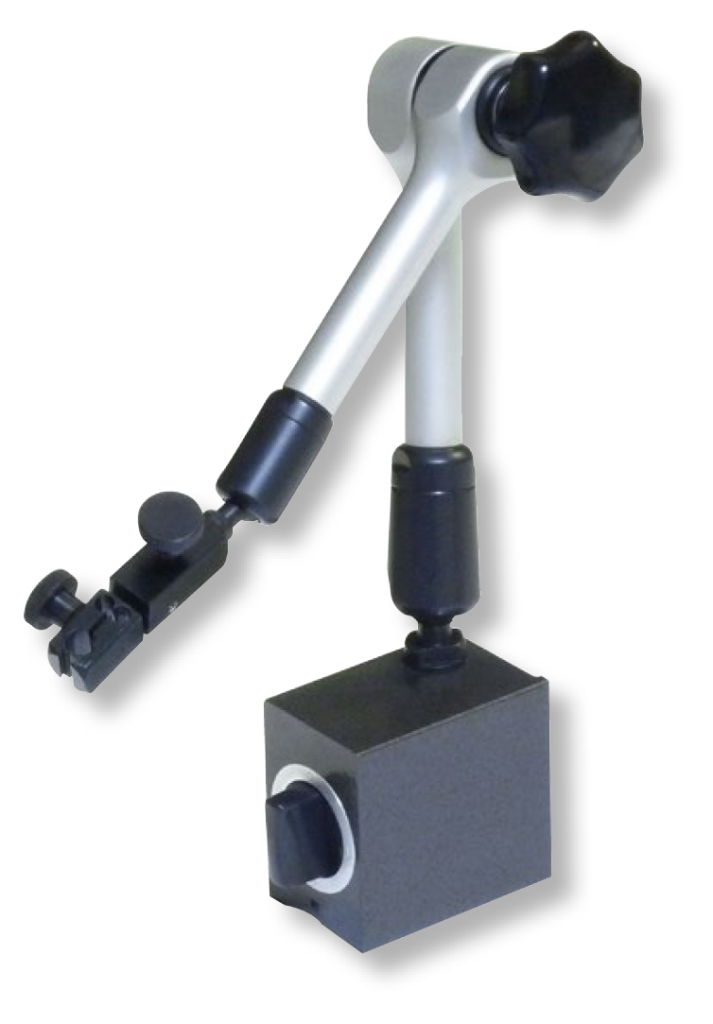 Magnetic measuring stands with mechanical centre lock