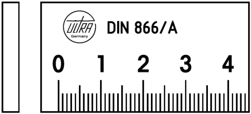 Präzisionsmaßstäbe DIN 866/A Normalstahl 1500mm