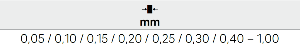 Fühlerlehrensätze Messingblättchen antimagnetisch 0,05-1,00mm (13) 13x100mm