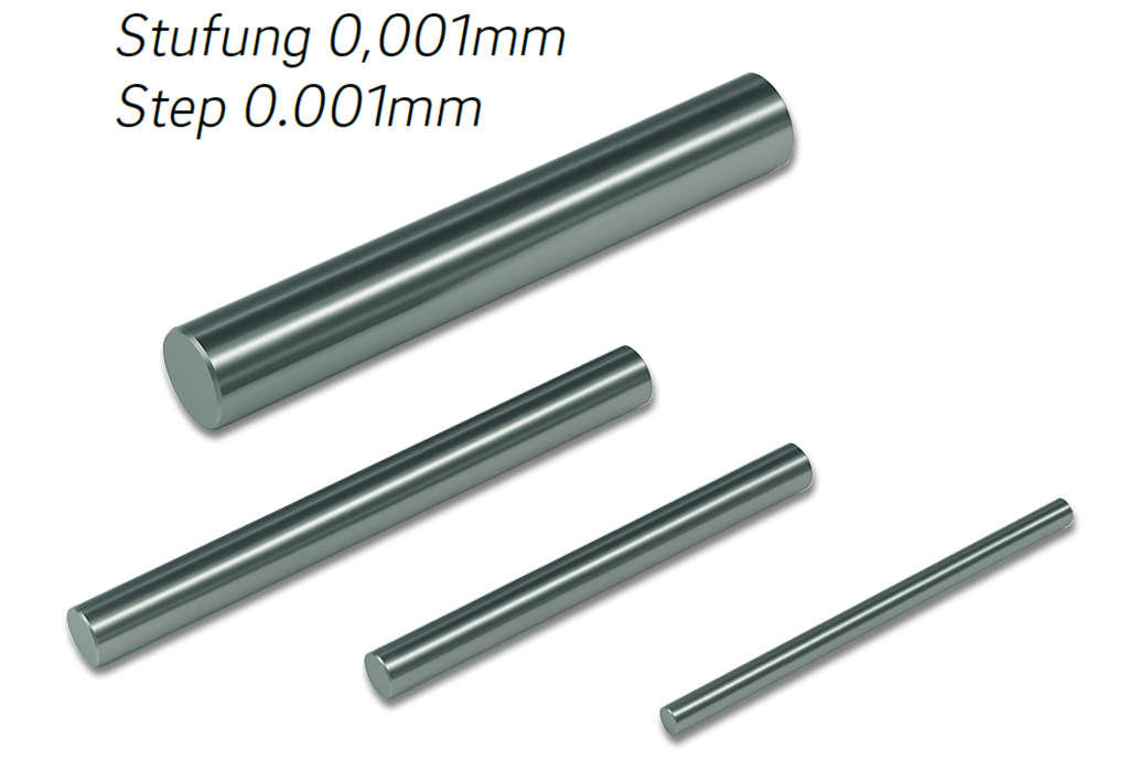 Prüfstifte, einzeln  Tol.±0,001mm Spezialstahl DIN 2269 Ø 20,001-21,999/0,001/70mm