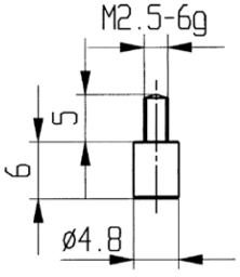 Aexit 0.25mm (Tool Holder) Diameter Cylindrical Tungsten Carbide