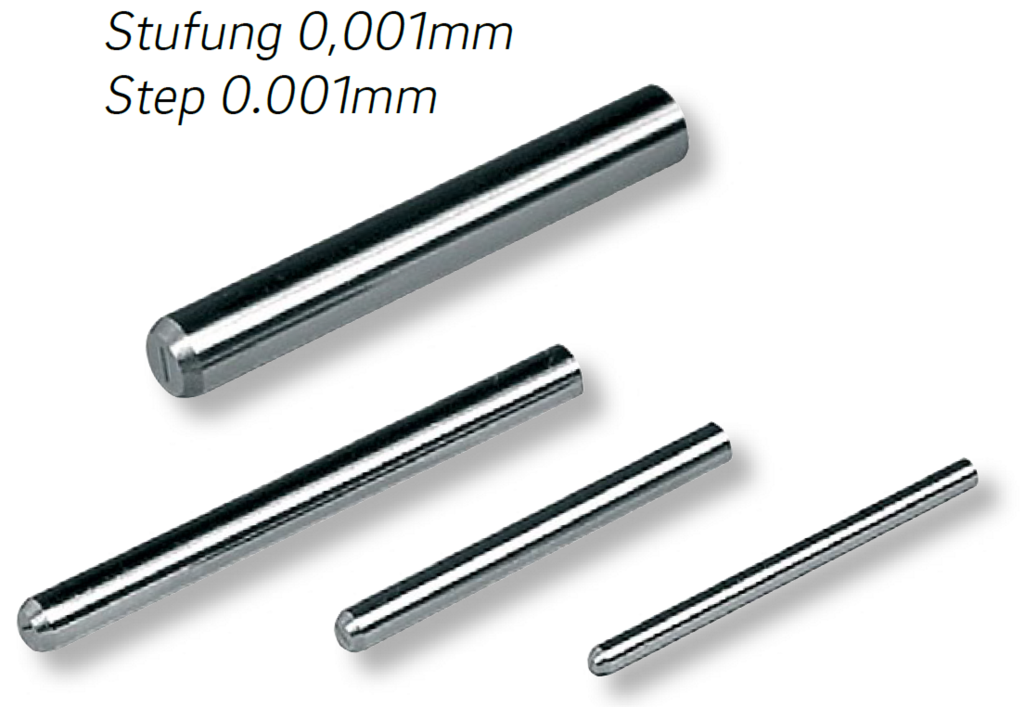 Pin gauges, singles  Tol.±0,001mm Special steel DIN 2269 Ø 0,150-0,299/0,001/40mm