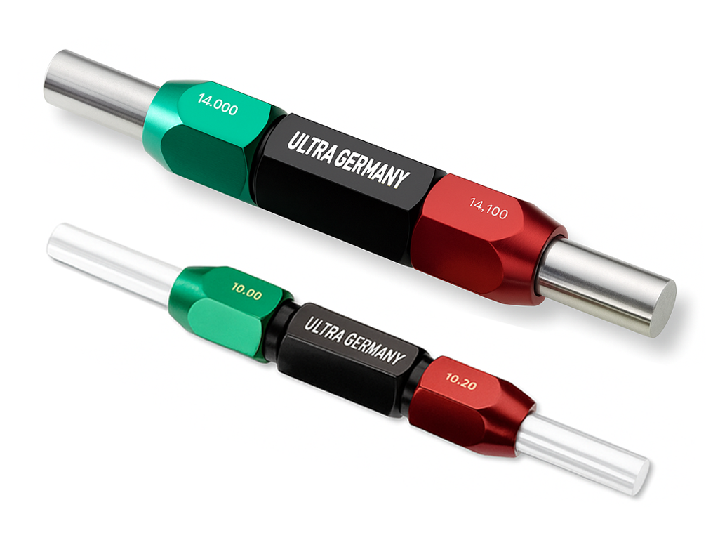 Limit plug gauges special sizes, step 0,001mm Hardened tool steel, tungsten carbide or ceramic