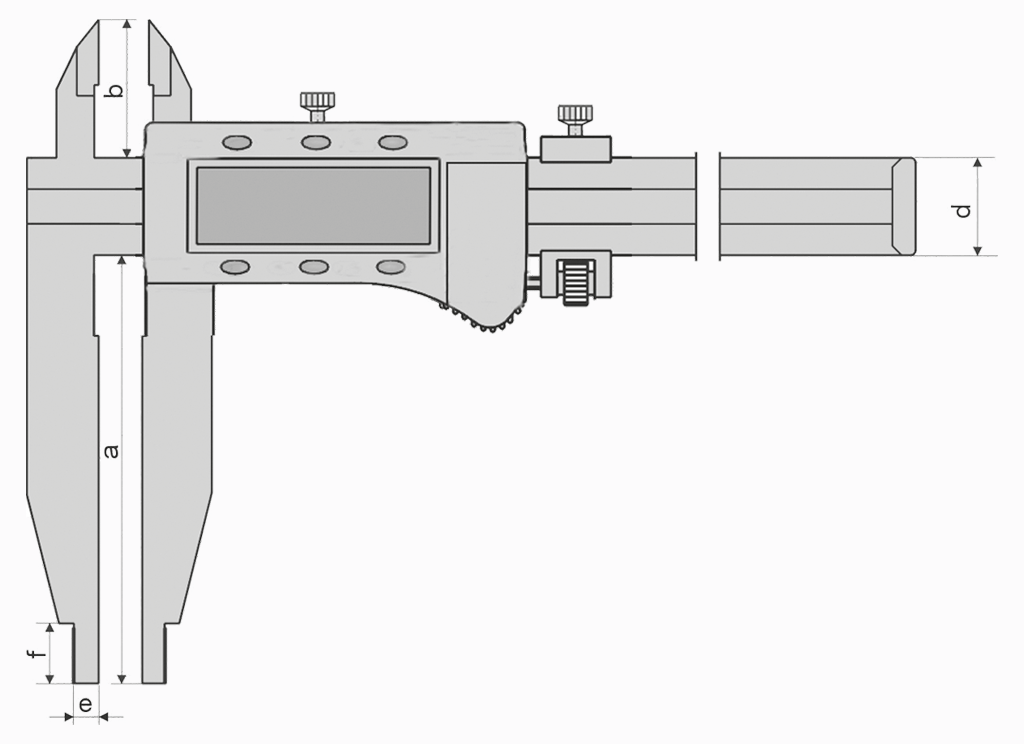 Digital-Messschieber ULTRA active inox im Etui mit Spitzen, mit Feineinstellung 1500x200/0,01mm