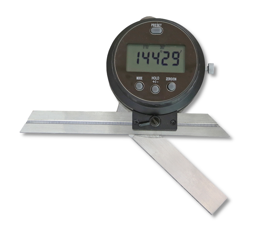 Digital-Winkelmesser rostfreier Stahl, Feineinstellung 300mm (1'/0,01°)