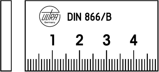 Präzisionsmaßstäbe DIN 866/B Normalstahl 1000mm
