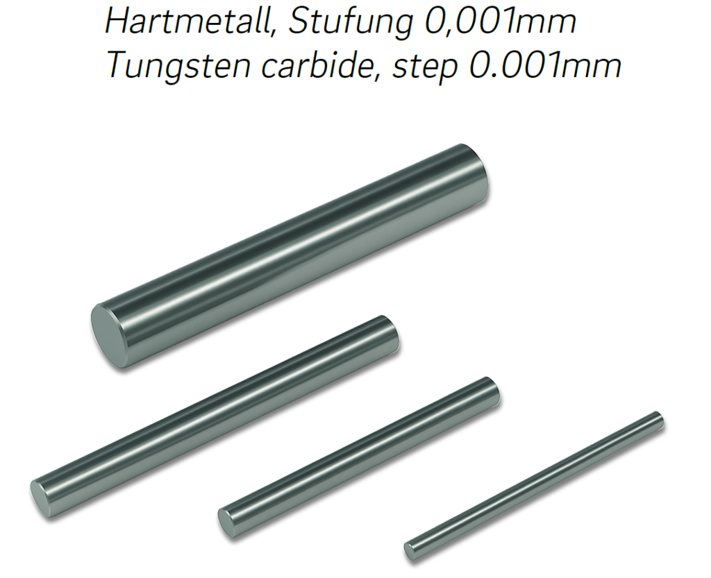 Pin gauges, singles  Tol.±0,001mm Tungsten carbide DIN 2269 Ø 27,000-31,999/0,001/70mm