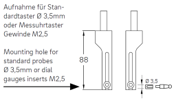 Taster universal (Paar) für Messuhrtaster No. 1330 … für DEMM Universalvergleichsmessgeräte Ø 8 / 88mm (UL), 00220