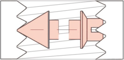 Gewindeflankeneinsätze für Innenmessung, Paar, 60° metrisch Ø 3,5x13,5mm, für Innenmessschrauben Nr. 2074 20. 0,7-0,8mm