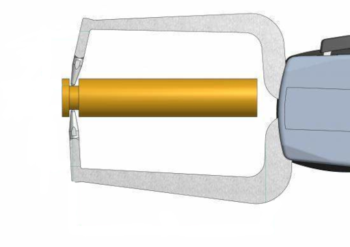 Digital-Schnelltaster für Außenmessung mit langen Tastarmen inkl. Werkskalibrierschein 0-50/0,02/167mm IP67, K450