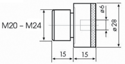 Gewinde-Positionseinsätze für Koordinatenmessgeräte M20x2,5