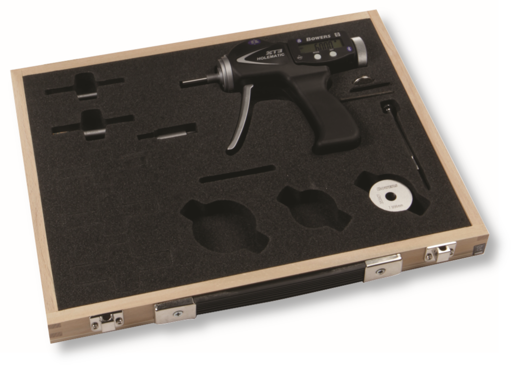 Digital-Innen-Schnellmessgerät-Sätze 3-Punkt XTH im Etui inklusive Einstellringe und UKAS-Kalibrierschein 6-10/0,001/58mm Bluetooth
