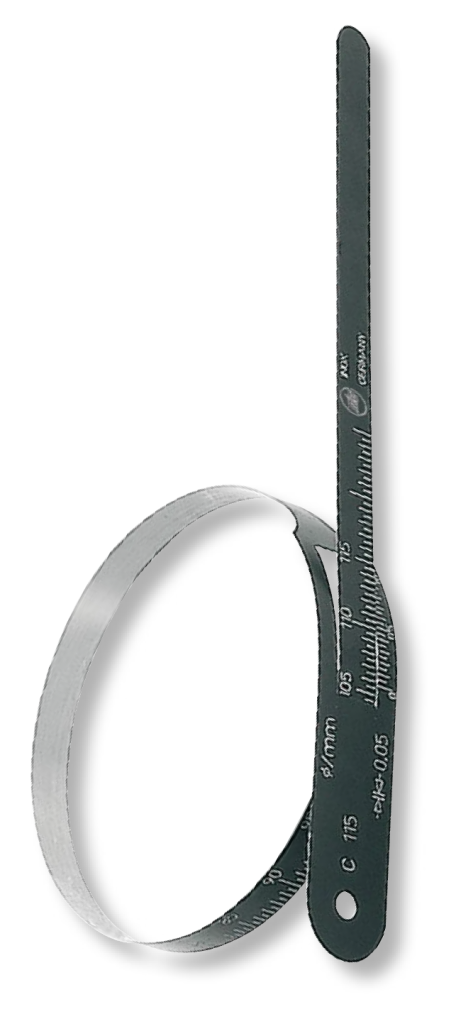 Spring System Measuring Tape Measuring tapes C for outer diameters Black coated stainless spring ...