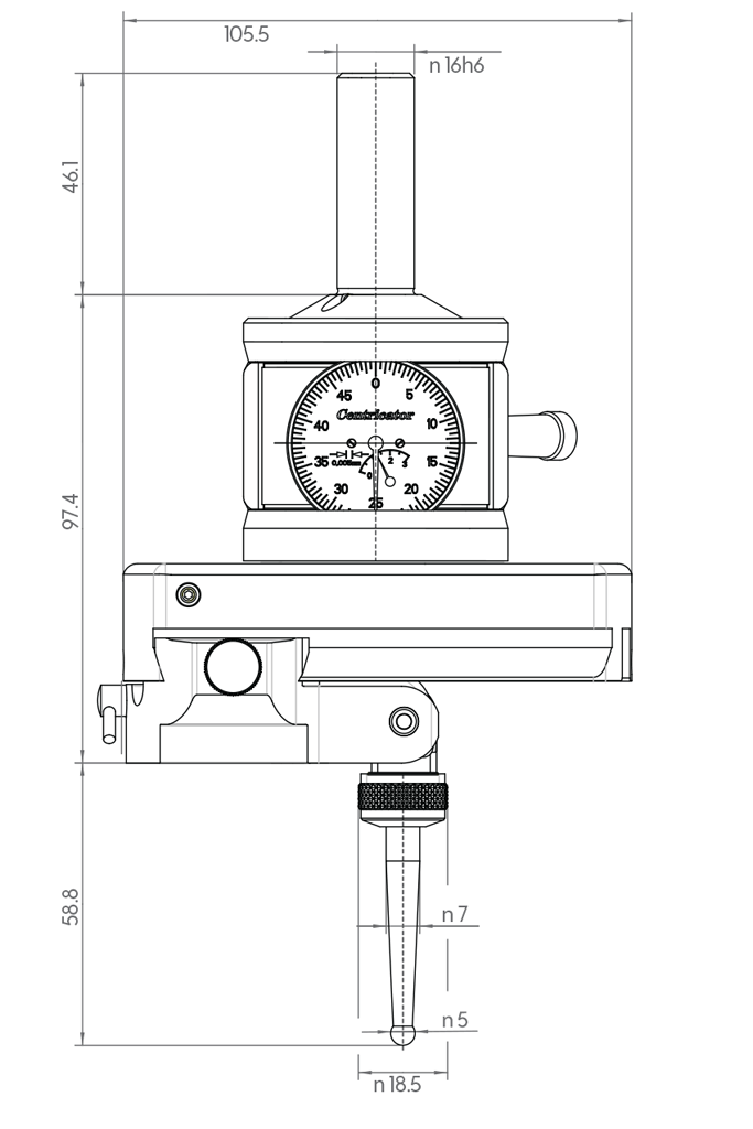 Zentriergeräte CENTRICATOR C III S MICHAEL DECKEL inklusive Taster, Einspannschaft Ø 16mm Ø 2-400 / Ø 0-300 / 0,005mm