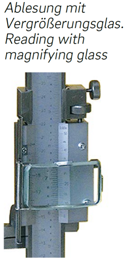 Höhenmess- und Anreißgeräte ULTRA active mit Vergrößerungsglas, mit Feineinstellung 600-1/20mm