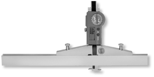 Digital-Tiefenmessschieber DIGI RICOR inox im Etui mit auswechselbarem Messeinsatz 1000x150/0,01mm IP67, DR1000