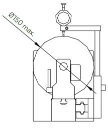 Rundlaufprüfgerät ohne Stativ für vertikale und horizontale Anwendung 75/550mm 10H7