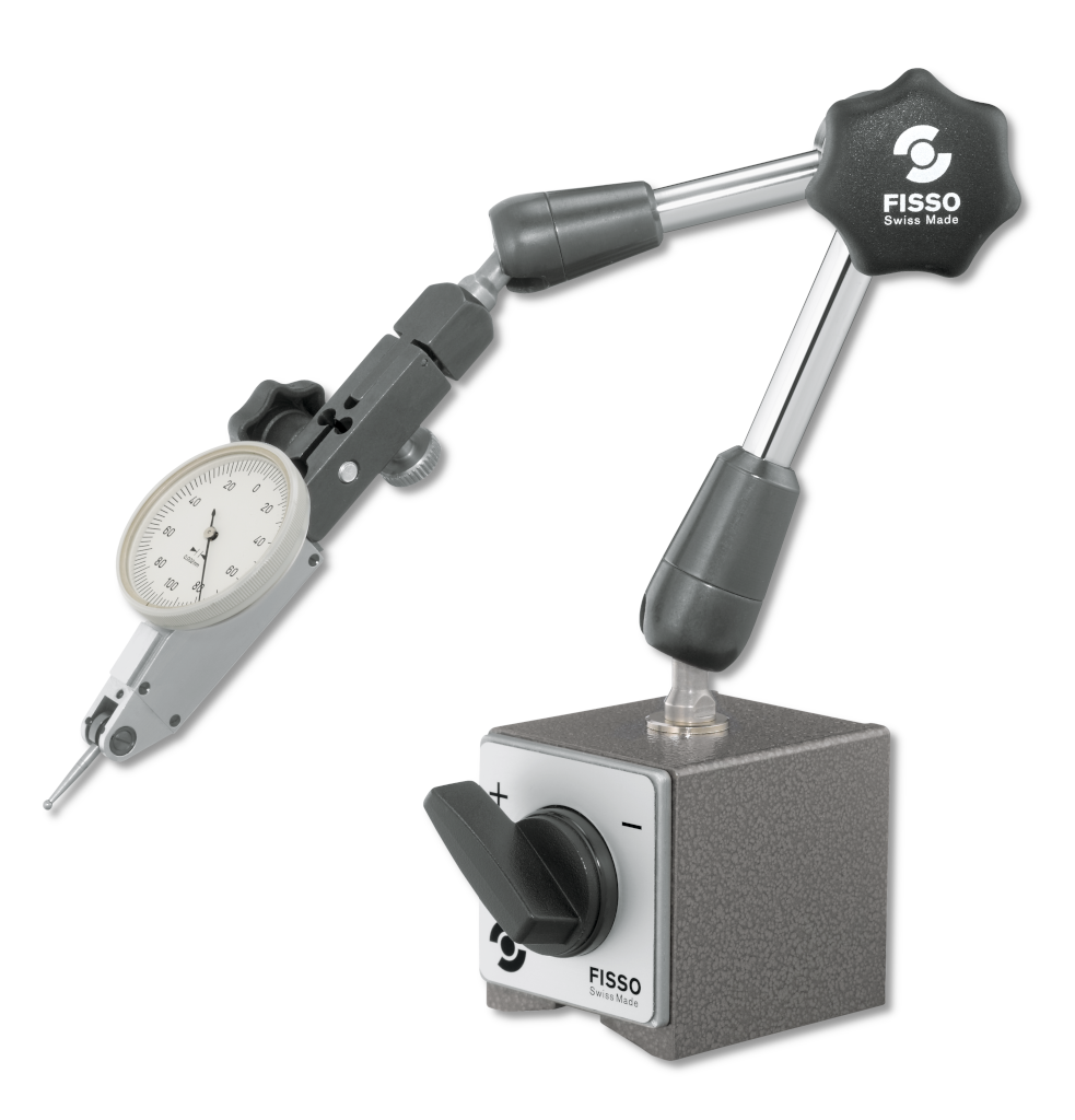 Magnet-Gelenk-Messstative Classic Line 2200-20 F + M mit mechanischer Zentralklemmung und Mikrofeineinstellung 200/310mm