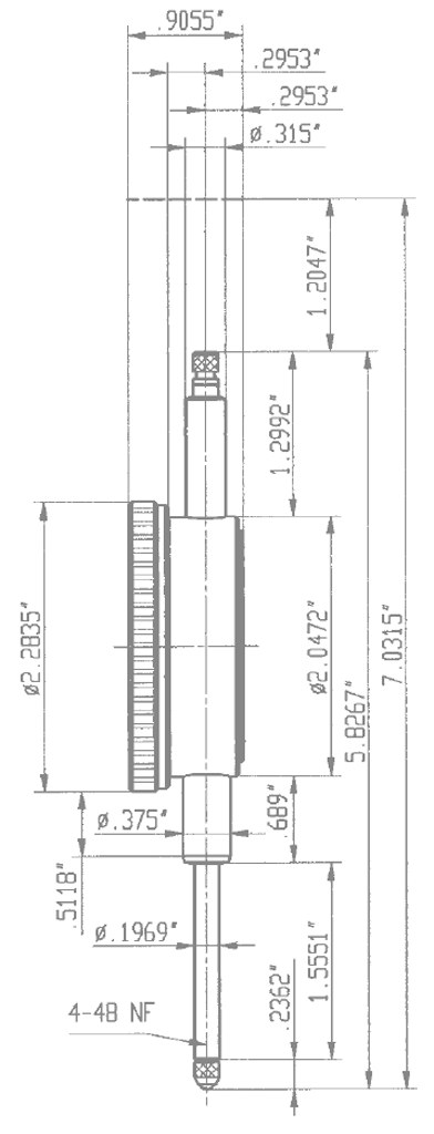 Messuhren Zoll-System im Etui Schaft Drm. 3/8" 1/.0005" Ø2 1/4", Z 3/30 Ta