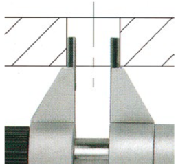 Innenmessschrauben im Etui mit beidseitigen Hartmetall-Messschnäbeln, Steigung 0,5mm 5-55/0,01mm