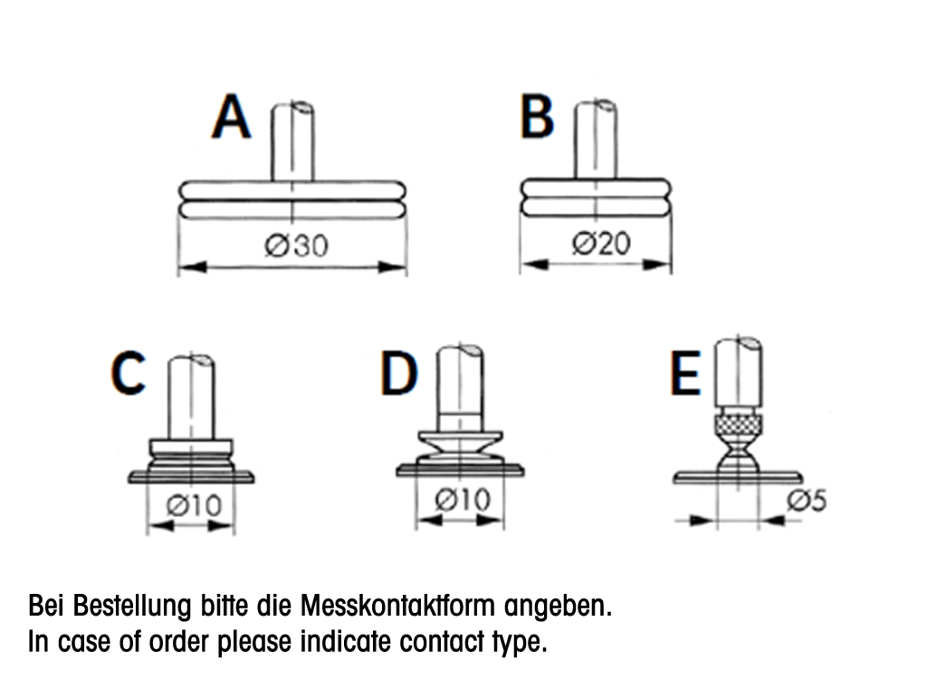 Dickenmessgeräte im Etui mit Abhebevorrichtung 0-10/0,1/50mm, K 50