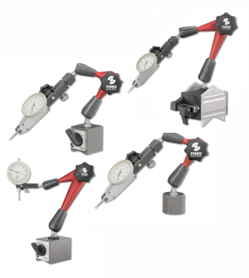 Magnet-Gelenk-Messstative Strato Line mit mechanischer Zentralklemmung und Mikrofeineinstellung