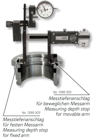 Depth stops for mounting on the measuring arms for DEMM universal comparative meas. instruments DIGI BASCOM Depth stops for mounting on the measuring arms for DEMM universal comparative meas. instruments DIGI BASCOM