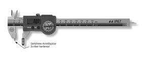 Digital-Anreißmessschieber DIGI GRAF inox im Etui mit auswechselbarer Anreißspitze, Tiefenmaß eckig Digital-Anreißmessschieber DIGI GRAF inox im Etui mit auswechselbarer Anreißspitze, Tiefenmaß eckig