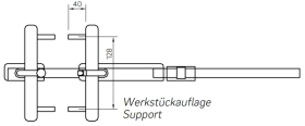 Werkstückauflagen für verschiebbaren Schnabel für Digital-Messschieber ZEUS CARBON Nr. 1851 7..