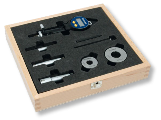 Digital hand lever bore gauge sets 3-point XTL in box including setting rings and UKAS calibration certificate