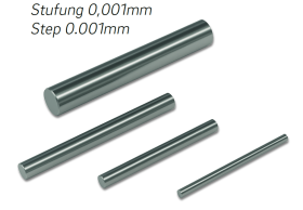 Prüfstifte, einzeln, Stufung 0,001mm Spezialstahl DIN 2269