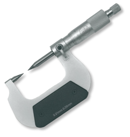 Bügelmessschrauben ULTRA active im Etui, spitze Messenden Stahl gehärtet 30° / R 0,3mm, Steigung 0,5mm
