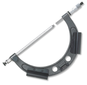 Bügelmessschrauben, Spindelverstell. 50mm, Amboss verschieb. Hartmetallmessflächen Ø 10mm, Steigung 1,0mm