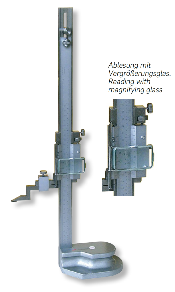 Vernier height and marking gauges ULTRA active With magnifying glass