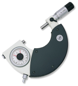 Bügelmessschrauben im Etui mit Feinzeiger u. Anlüftung 2,5mm Hartmetallmessflächen Ø 8mm, Steigung 0,5mm Bügelmessschrauben im Etui mit Feinzeiger u. Anlüftung 2,5mm Hartmetallmessflächen Ø 8mm, Steigung 0,5mm