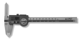 Digital-Taschenmessschieber DIGI ARES inox im Etui mit extra langen Kreuzspitzen, Tiefenmaß eckig Digital-Taschenmessschieber DIGI ARES inox im Etui mit extra langen Kreuzspitzen, Tiefenmaß eckig
