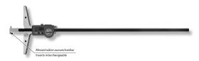 Digital-Tiefenmessschieber DIGI ECO R/L BRIDGE inox im Etui mit auswechselbarem Messeinsatz Digital-Tiefenmessschieber DIGI ECO R/L BRIDGE inox im Etui mit auswechselbarem Messeinsatz