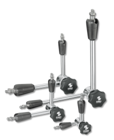 Anbau-Gelenk-Arme Classic Line verchromt mit mechanischer Zentralklemmung
