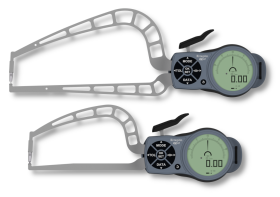 Digital dial caliper gauge for pipe-wall measurement with long arms incl. calibration certificate Digital dial caliper gauge for pipe-wall measurement with long arms incl. calibration certificate