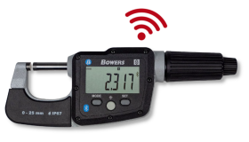 Digital-Bügelmessschrauben DigiMic im Etui Hartmetallmessflächen Ø 6,5mm, inkl. UKAS-Kalibrierschein