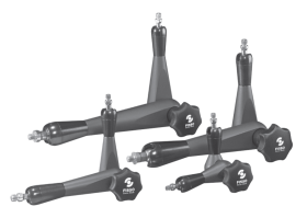 Articulated arms Strato Line Photo black with mechanical centre lock Articulated arms Strato Line Photo black with mechanical centre lock