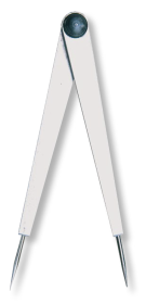 Spitzzirkel, flache Stahlschenkel mit auswechsebaren Spitzen