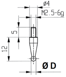Messeinsätze mit Messkugel, Spezialstahl   Messeinsätze mit Messkugel, Spezialstahl