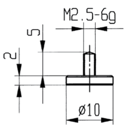 Messeinsätze mit Messteller, einseitig bearbeitet, Spezialstahl Messeinsätze mit Messteller, einseitig bearbeitet, Spezialstahl