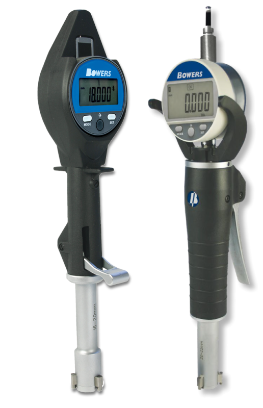 Digital hand lever bore gauges 3-point XTL in box including setting ring and UKAS calibration certificate