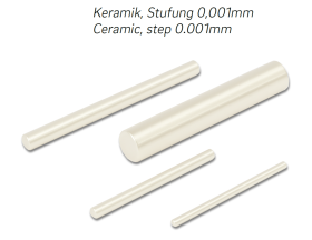Prüfstifte, einzeln, Stufung 0,001mm Keramik DIN 2269