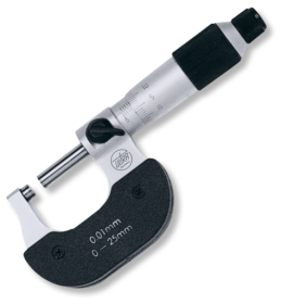 Bügelmessschrauben ULTRA active, vorgezogene Gefühlsratsche Hartmetallmessflächen Ø 6,5mm, Stg. 0,5mm