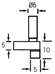 Schultermesseinsätze halbzylindrisch (Paar) für BOWERS Universalvergleichsmessgeräte TGU