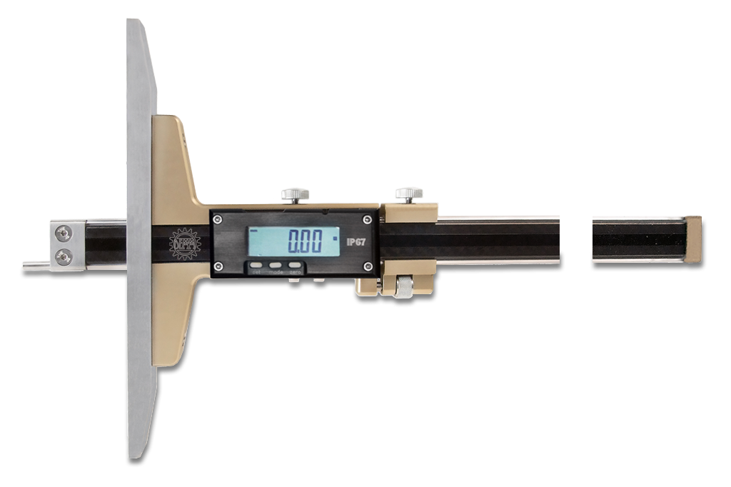 Digital depth calipers DIGI EOS ECO CARBON with interchangeable steel pin and fine adjustment