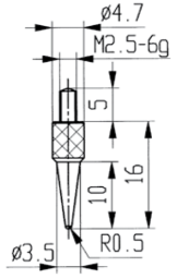 Messeinsätze konisch, Spezialstahl   Messeinsätze konisch, Spezialstahl